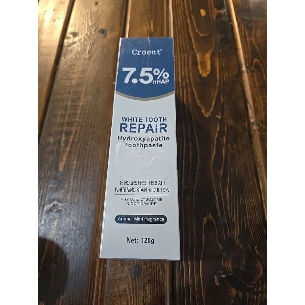 7.5% nHAP White Tooth Repair Hydroxyapatite Toothpaste - 2 PACK -‎ 120 g each